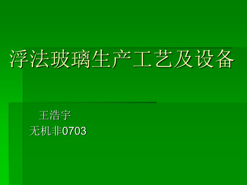 浮法玻璃生产工艺及设备简介
