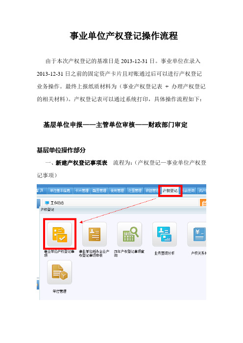 事业单位产权登记操作流程