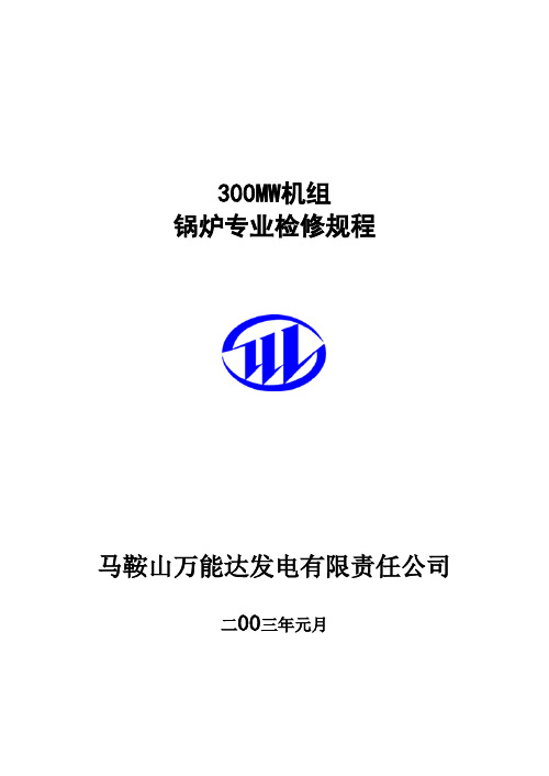 300MW锅炉专业检修规程解析