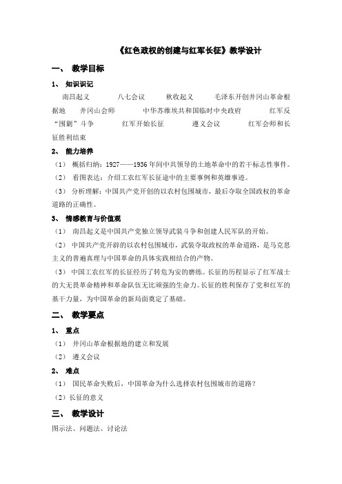红色政权的创建与红军长征