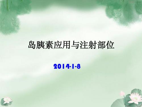 各种胰岛素笔的使用