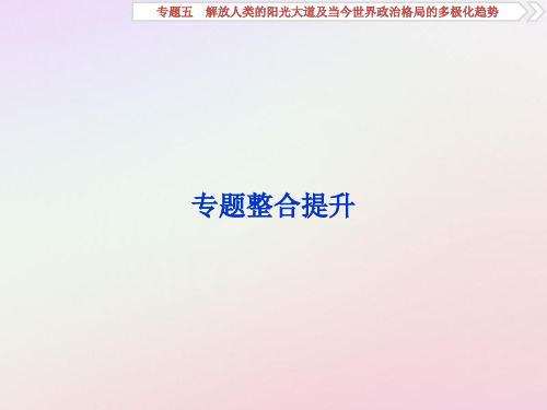2019版高考历史一轮复习 专题5 解放人类的阳光大道及当今世界政治格局的多极化趋势专题整合提升优质