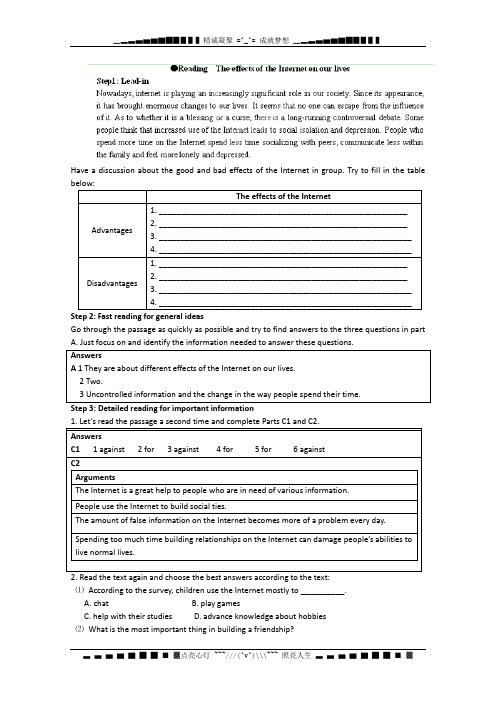 湖南省蓝山二中高二英语同步教案：M7 Unit 3 Reading (牛津译林版选修7)[ 高考]