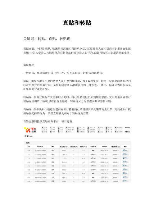 直贴和转贴