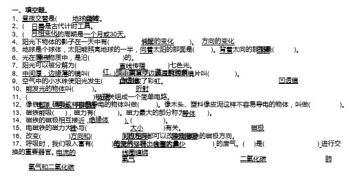 六年级下册科学课件  总复习课件   苏教版