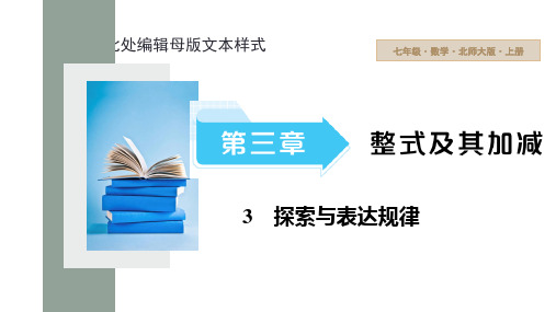 探索与表达规律课件  2024-2025学年北师大版数学七年级上册