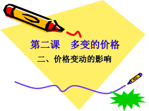 优质课一等奖高中政治必修一《价格变动的影响》 (1)