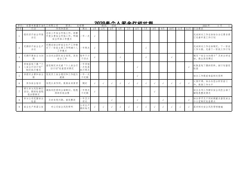 主要负责人个人安全行动计划