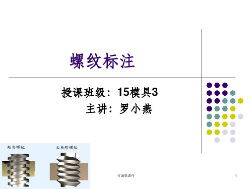 螺纹标注(公开课)ppt课件
