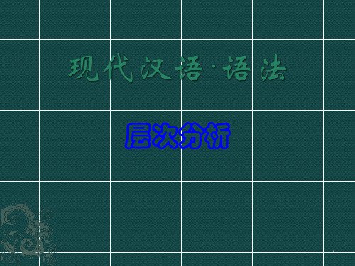 现代汉语·语法·(层次分析)