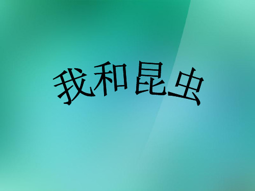 人美版一年级美术下册第10课我和昆虫优质PPT课件(1)