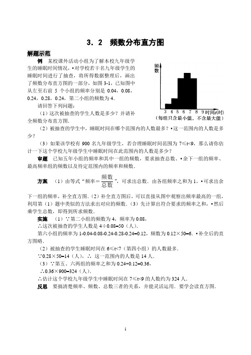 浙教版七年级数学频数分布直方图(含答案)
