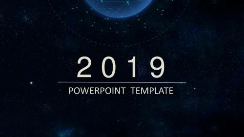 唯美大气深蓝星空iOS风实用商务ppt模板