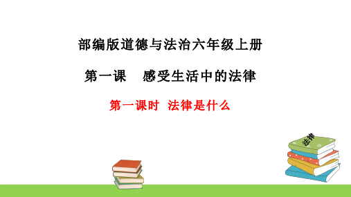 六年级上册道德与法治《法律是什么》课件