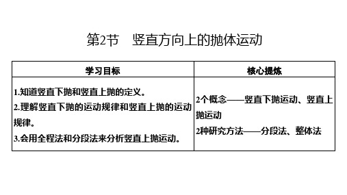 鲁科版必修2 第3章 第2节 竖直方向上的抛体运动