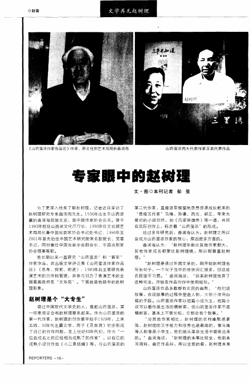 专家眼中的赵树理