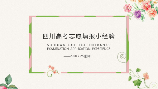 高考志愿填报经验分享PPT