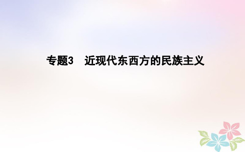 届高考历史二轮复习第一部分近代篇高考聚焦中外关联专题3近现代东西方的民族主义课件0528342