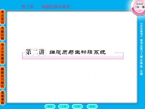 2011走向高考,贾凤山,高中总复习,生物,必修一3-2