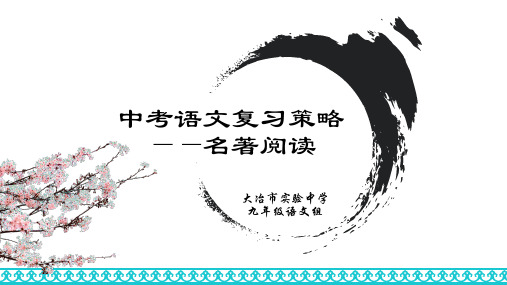 2019年中考语文复习策略(名著阅读)