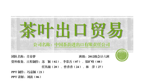 茶叶出口贸易流程(青春梦).pptx