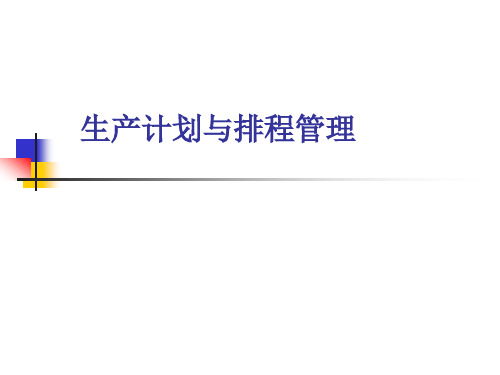 生产计划和排程管理
