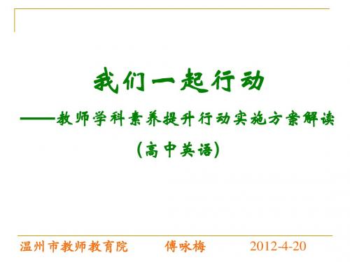 素养提升方案解读(傅咏梅)