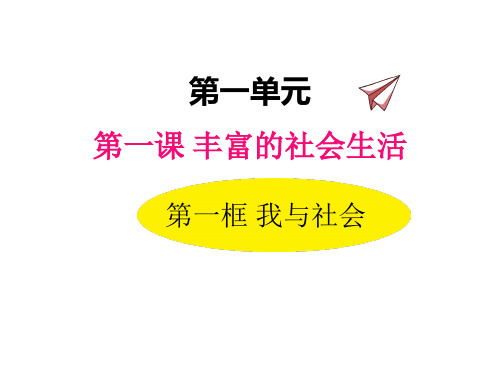 统编版部编版《道德与法治》八年级上册第一单元《走进社会生活》PPT教学课件(4课时)