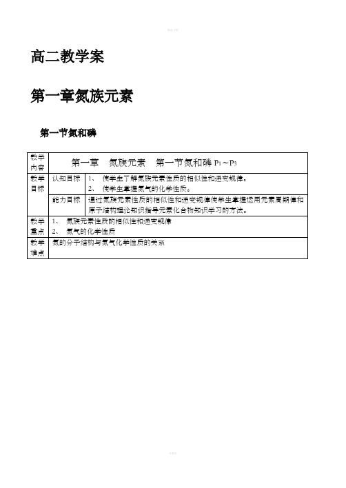 精品教案高二化学教案(完整版,包括上下册)