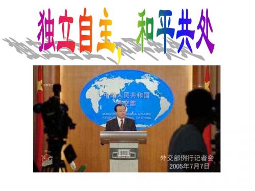 1.3.3独立自主 和平共处