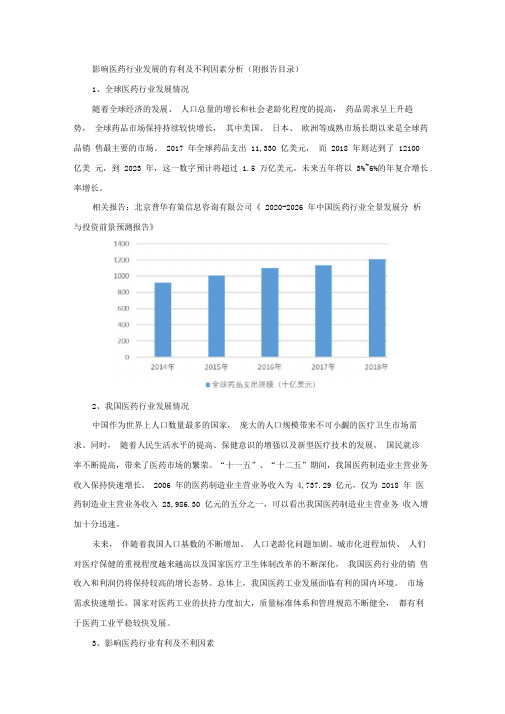 2020-2026年中国医药行业全景发展分析与投资前景预测报告