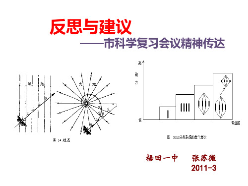 反思与建议 ——市科学复习会议精神传达.