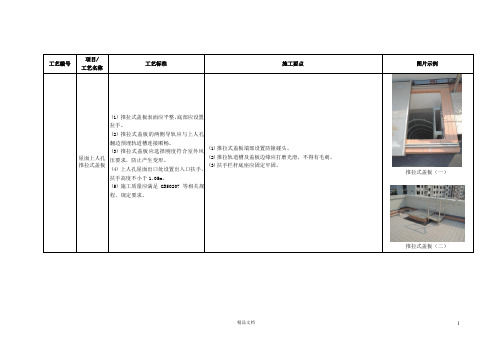 浙江公司-屋面上人孔推拉式盖板标准工艺
