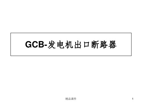 GCB发电机出口断路器ppt课件
