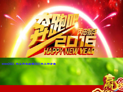 保险公司工作总结及2021年工作计划幻灯片PPT
