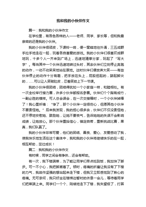我和我的小伙伴作文3篇