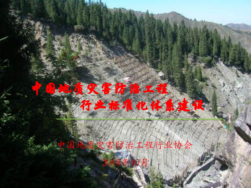 20181009中国地质灾害防治工程行业标准化体系建设