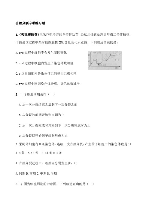 有丝分裂经典好题