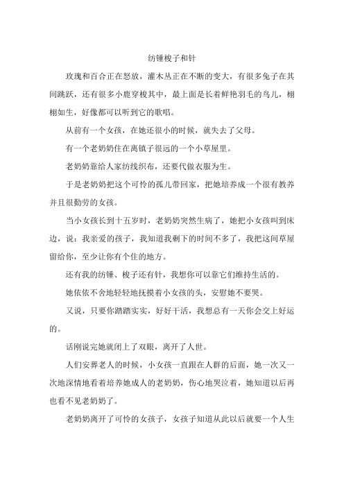 纺锤梭子和针-作文