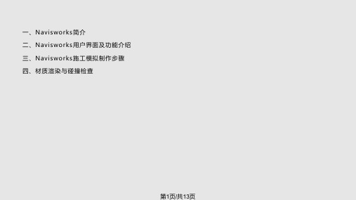Navisworks教程PPT课件