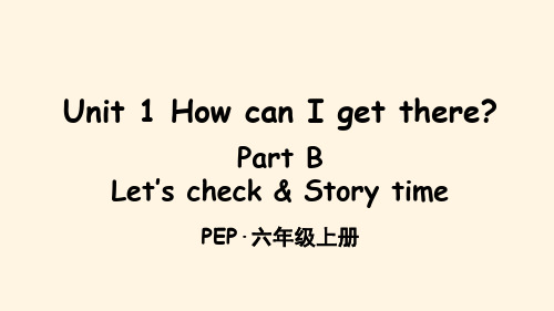 最新人教PEP版六年级上册英语Unit 1 Part B 第4课时精品课件