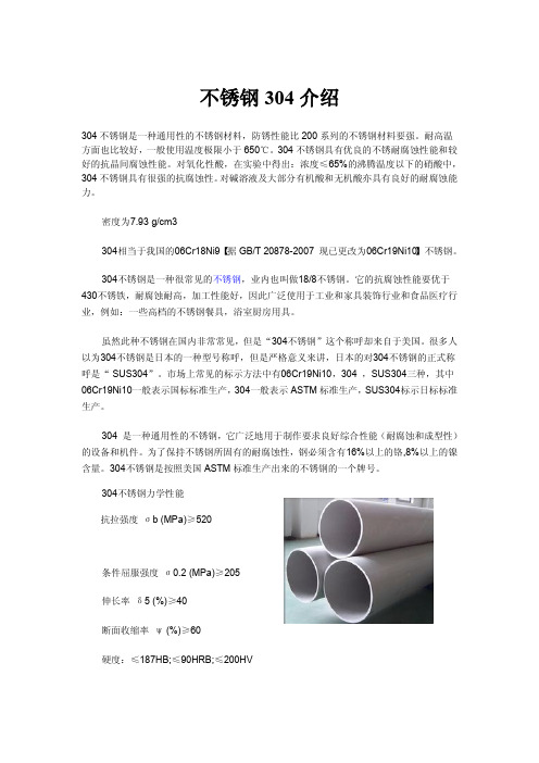 不锈钢304介绍