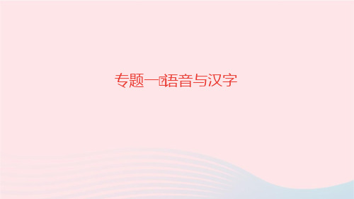 语文七年级上册专题复习1语音与汉字作业课件新人教版