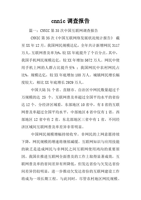 cnnic调查报告