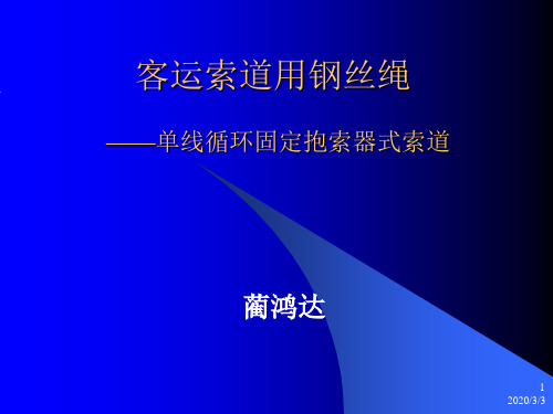固定抱索器索道钢丝绳讲课幻灯片LHD