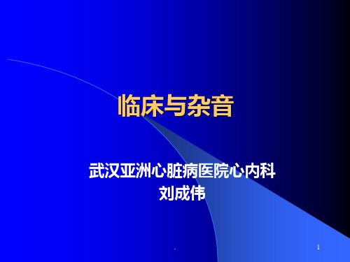 心脏杂音ppt课件