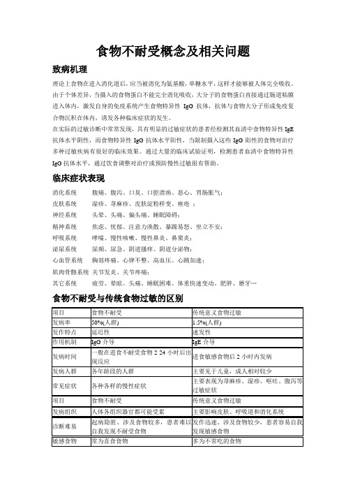 食物不耐受