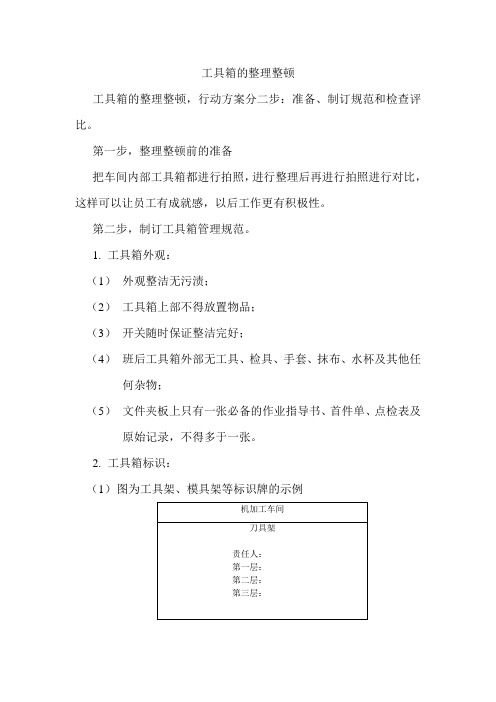 工具箱的整理整顿