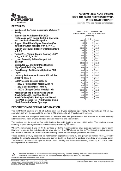 SN74LVT16240DLG4中文资料