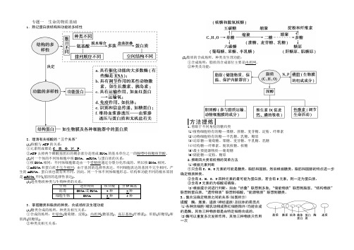 二轮复习 生命的物质基础